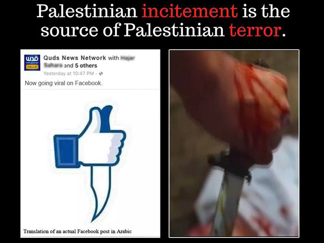 Palestinian incitement is the source of Palestinian terror